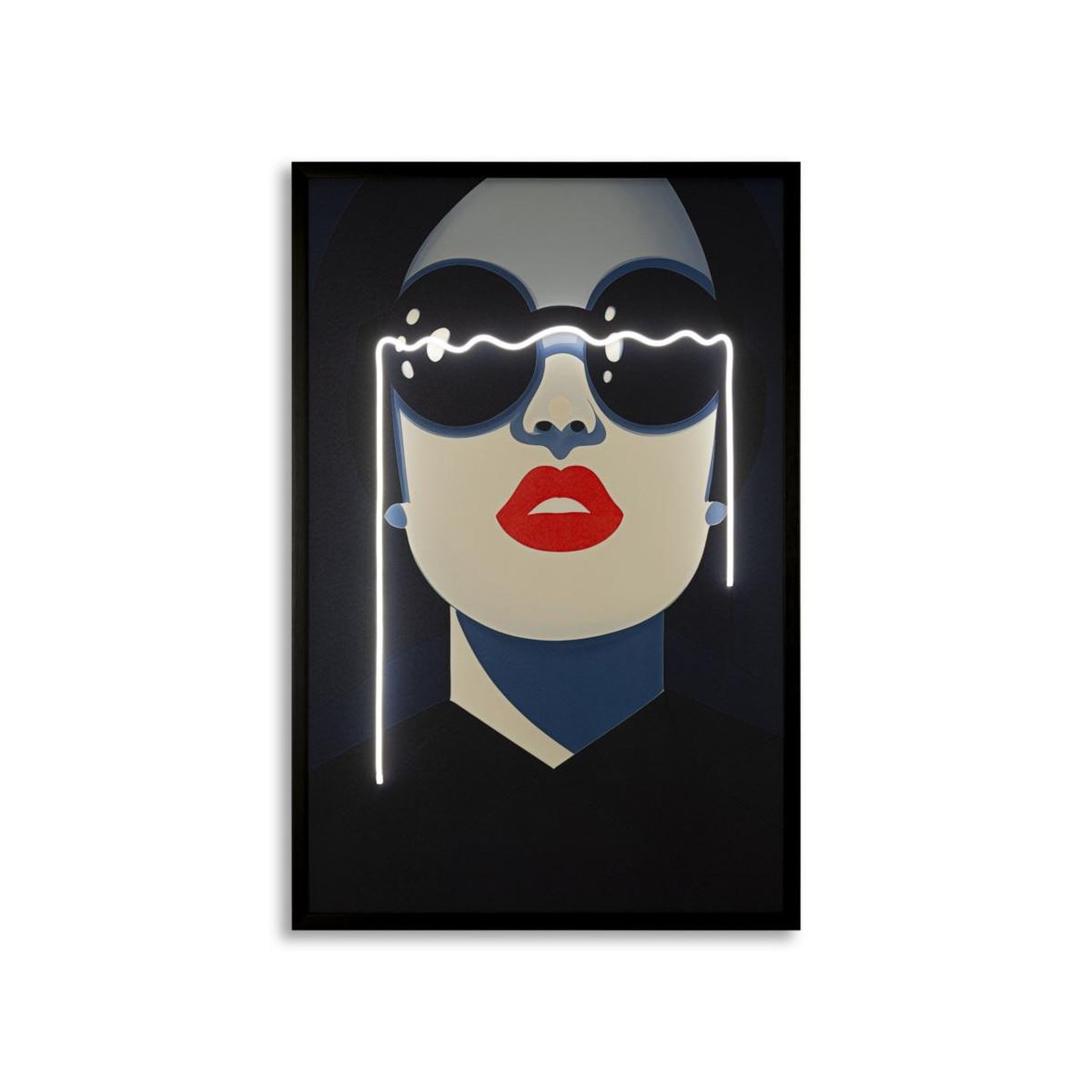 Voir la diapositive 2 : Paris Prix Tableau imprimé à led  cecille  80x120cm multicolore