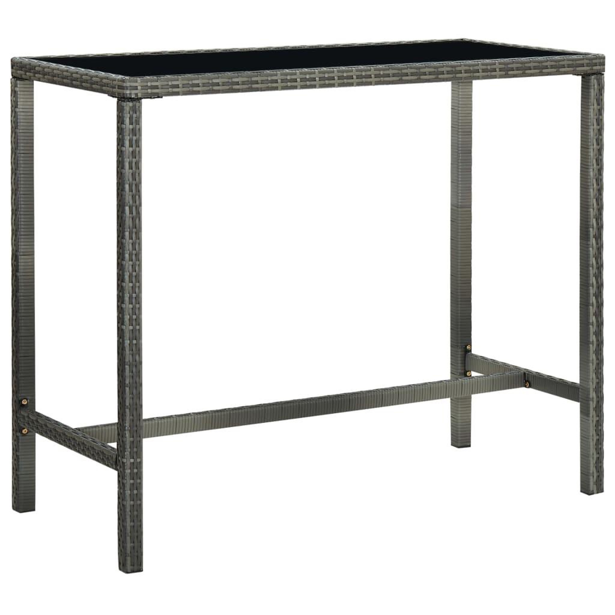 Voir la diapositive 3 : VIDAXL Ensemble de bar de jardin 7 pcs et coussins Resine tressee Gris