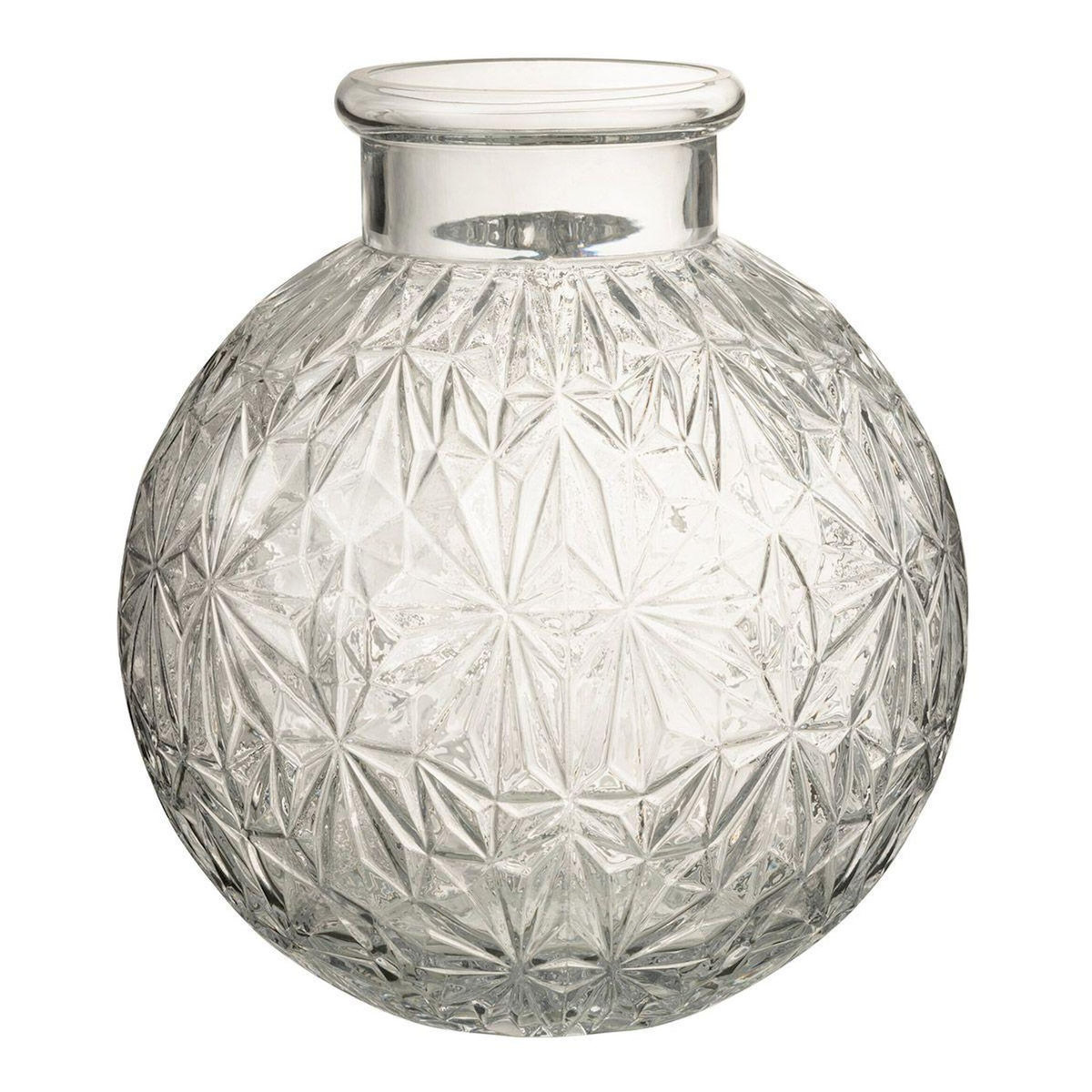 Paris Prix Vase Design en Verre  Diamant  27cm Transparent