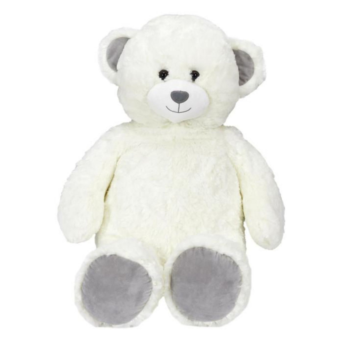 Paris Prix Peluche Enfant  Ours  90cm Blanc & Gris