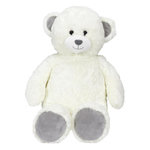 Paris Prix Peluche Enfant  Ours  90cm Blanc & Gris