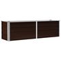 Voir la diapositive 2 : VIDAXL Lit sureleve de jardin Marron 160x40x45 cm Acier galvanise