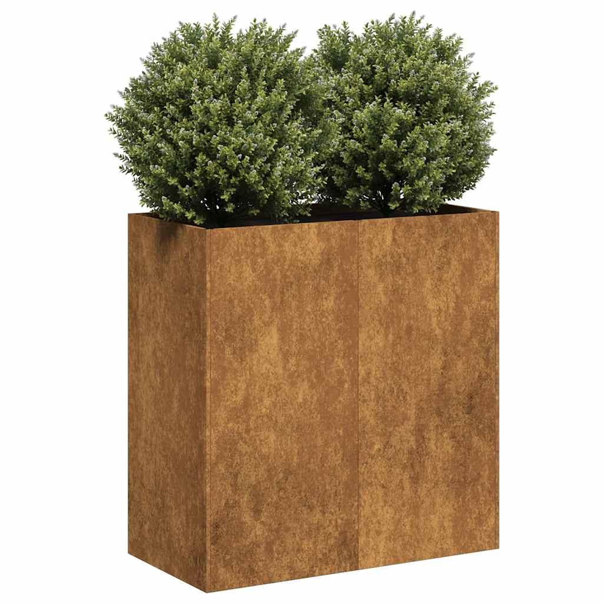 VIDAXL Jardiniere rouille 80x40x80 cm acier inoxydable