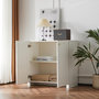 Voir la diapositive 2 : MERAX Buffet 2 porte(s) 0 tiroir(s) - 80 cm blanc panneau de particules