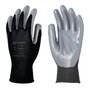 Voir la diapositive 1 : Coverguard Gant tricoté polyester EUROTECHNIQUE enduit nitrile noir gris T8 COVERGUARD 1NIBB08