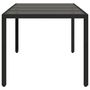 Voir la diapositive 5 : VIDAXL Table de jardin dessus en verre Noir 190x90x75cm Resine tressee