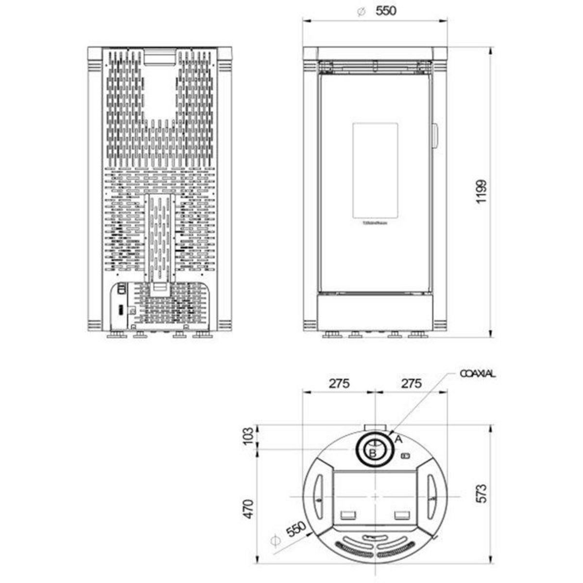NORDICA EXTRAFLAME Poêle à granulés de bois 9kw noir - debbycxnoir