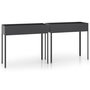 Voir la diapositive 1 : VIDAXL Jardinieres 2 pcs Anthracite Acier galvanise