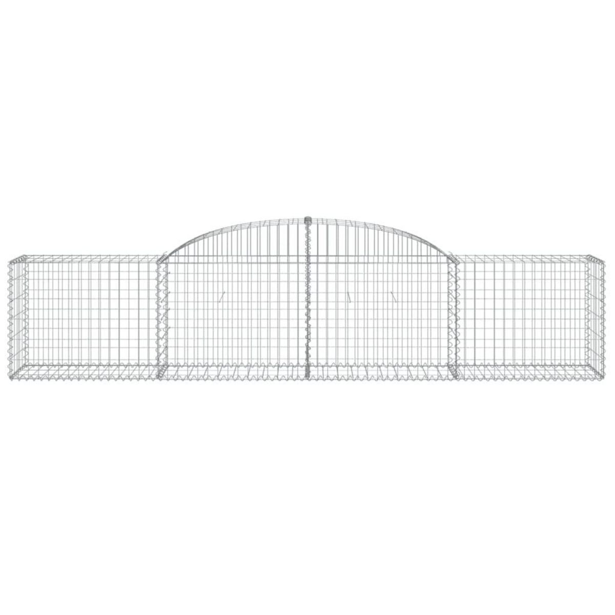 VIDAXL Paniers a gabions arques 11 pcs 300x50x60/80 cm fer galvanise