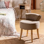 Voir la diapositive 5 : ATMOSPHERA Tabouret d'Appoint en Tissu  Firmin  58cm Beige