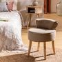 Voir la diapositive 5 : ATMOSPHERA Tabouret d'Appoint en Tissu  Firmin  58cm Beige