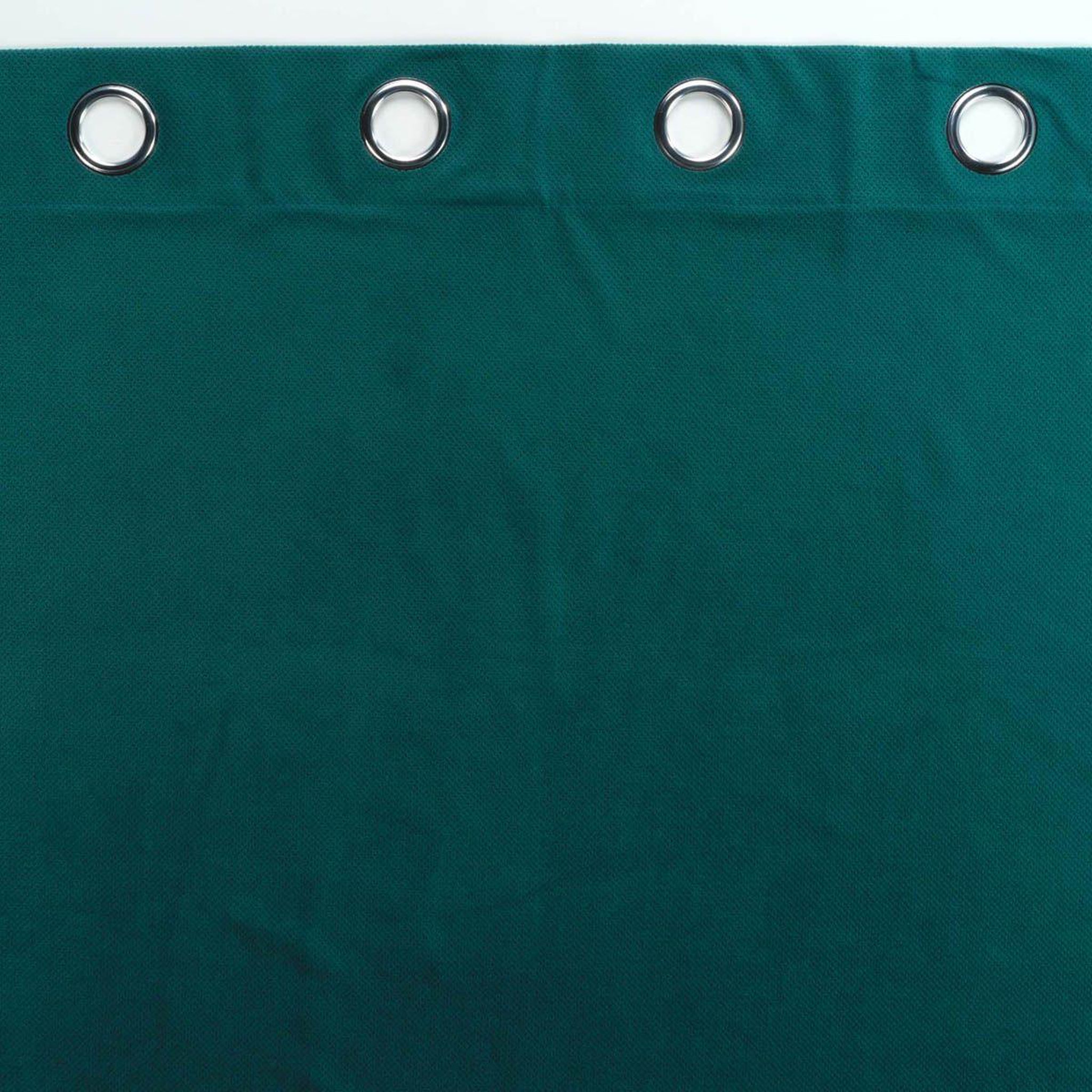 Voir la diapositive 3 : Douceur d'Intérieur Rideau à œillets  velouriane  140x260cm emeraude
