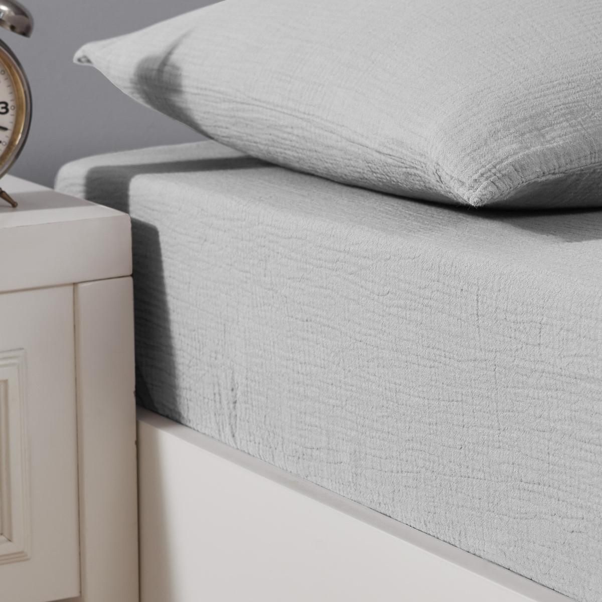 Sensei Maison Drap housse en gaze de coton bonnet 30 cm LOFT