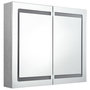 Voir la diapositive 3 : VIDAXL Armoire de salle de bain a miroir LED Gris beton 80x12x68 cm