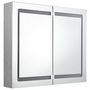 Voir la diapositive 3 : VIDAXL Armoire de salle de bain a miroir LED Gris beton 80x12x68 cm