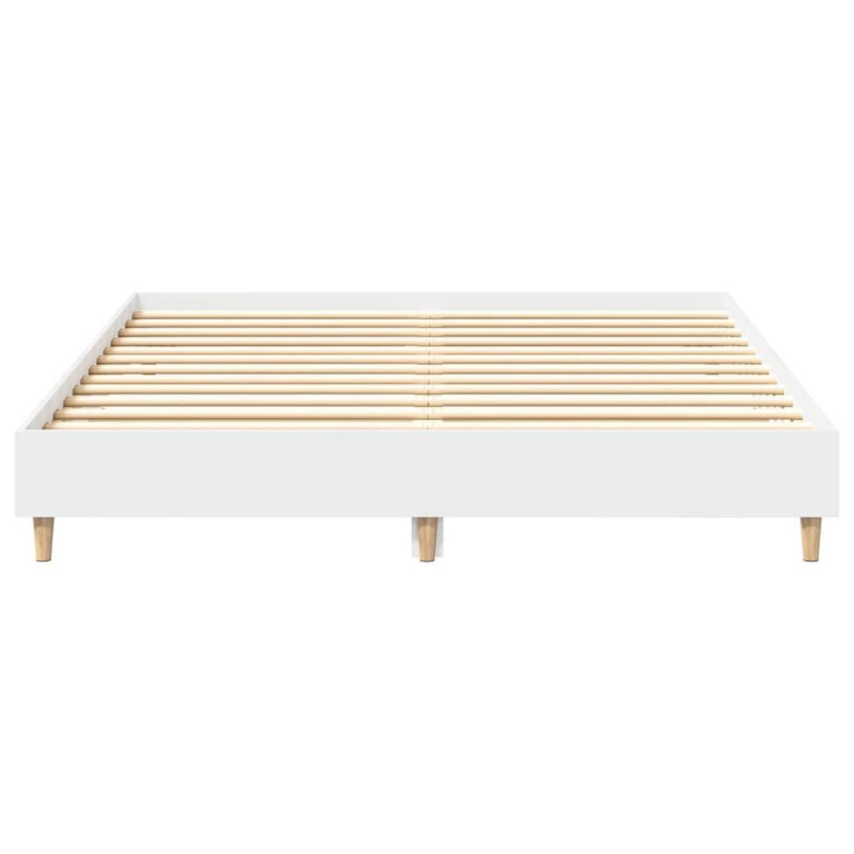 VIDAXL Cadre de lit sans matelas blanc 140x200 cm bois d'ingenierie