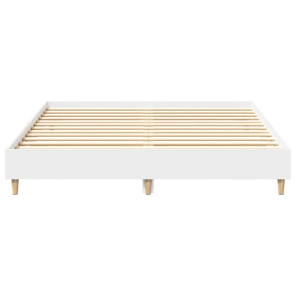 VIDAXL Cadre de lit sans matelas blanc 140x200 cm bois d'ingenierie