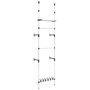Voir la diapositive 1 : VIDAXL Systeme de garde-robe telescopique barres et etagere Aluminium