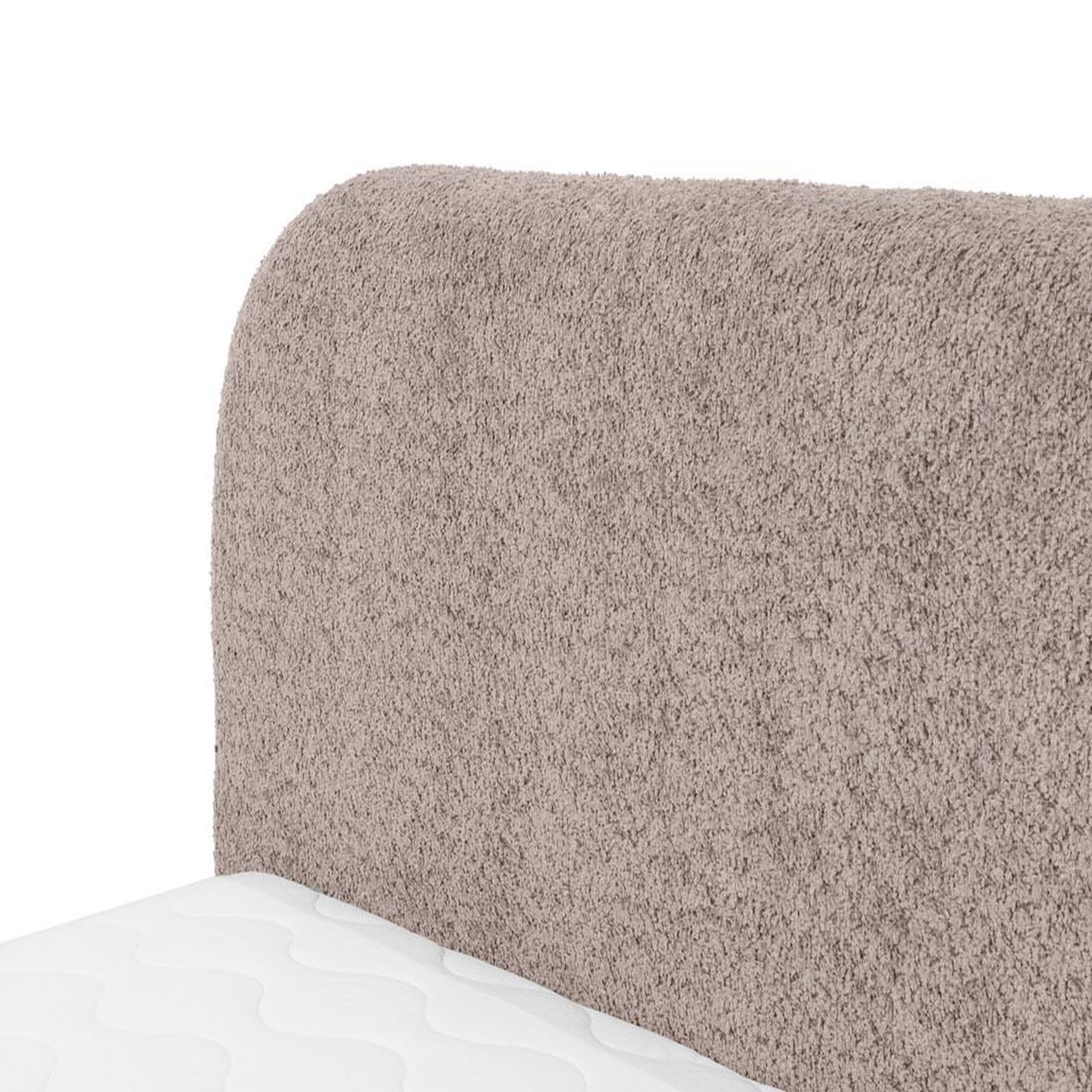 Voir la diapositive 3 : BEST MOBILIER Orane - lit coffre - 160x200 cm - en tissu bouclette