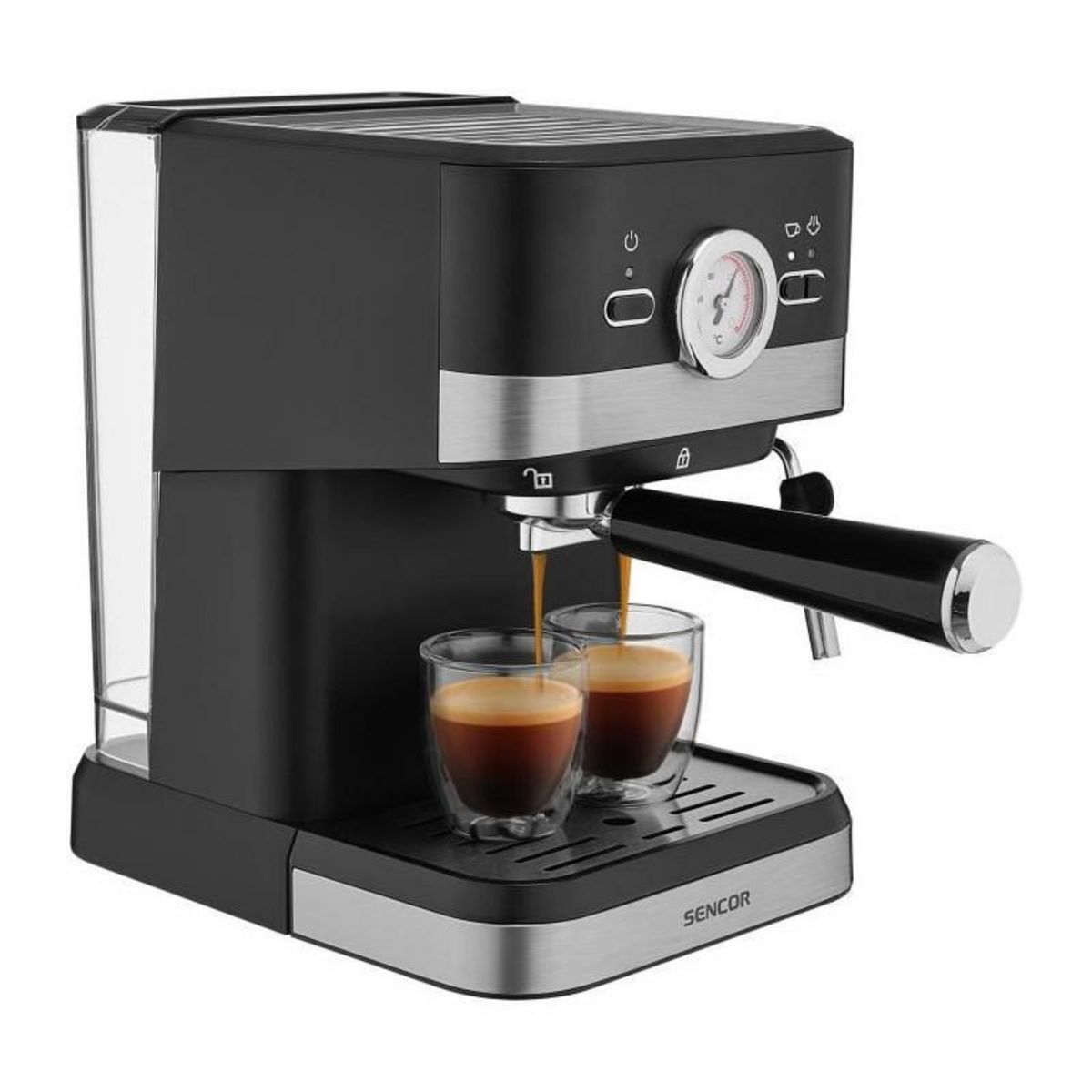 SENCO Machine a expresso - SENCOR - SES 1721BK - 1050 W - 20 bars - Noir