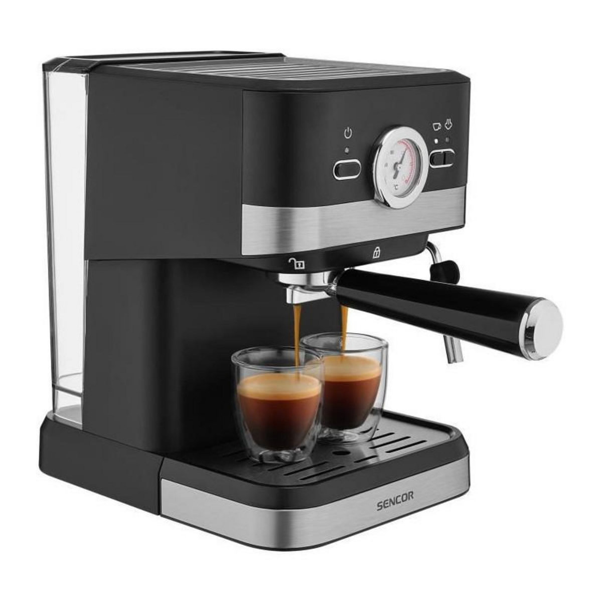 SENCO Machine a expresso - SENCOR - SES 1721BK - 1050 W - 20 bars - Noir