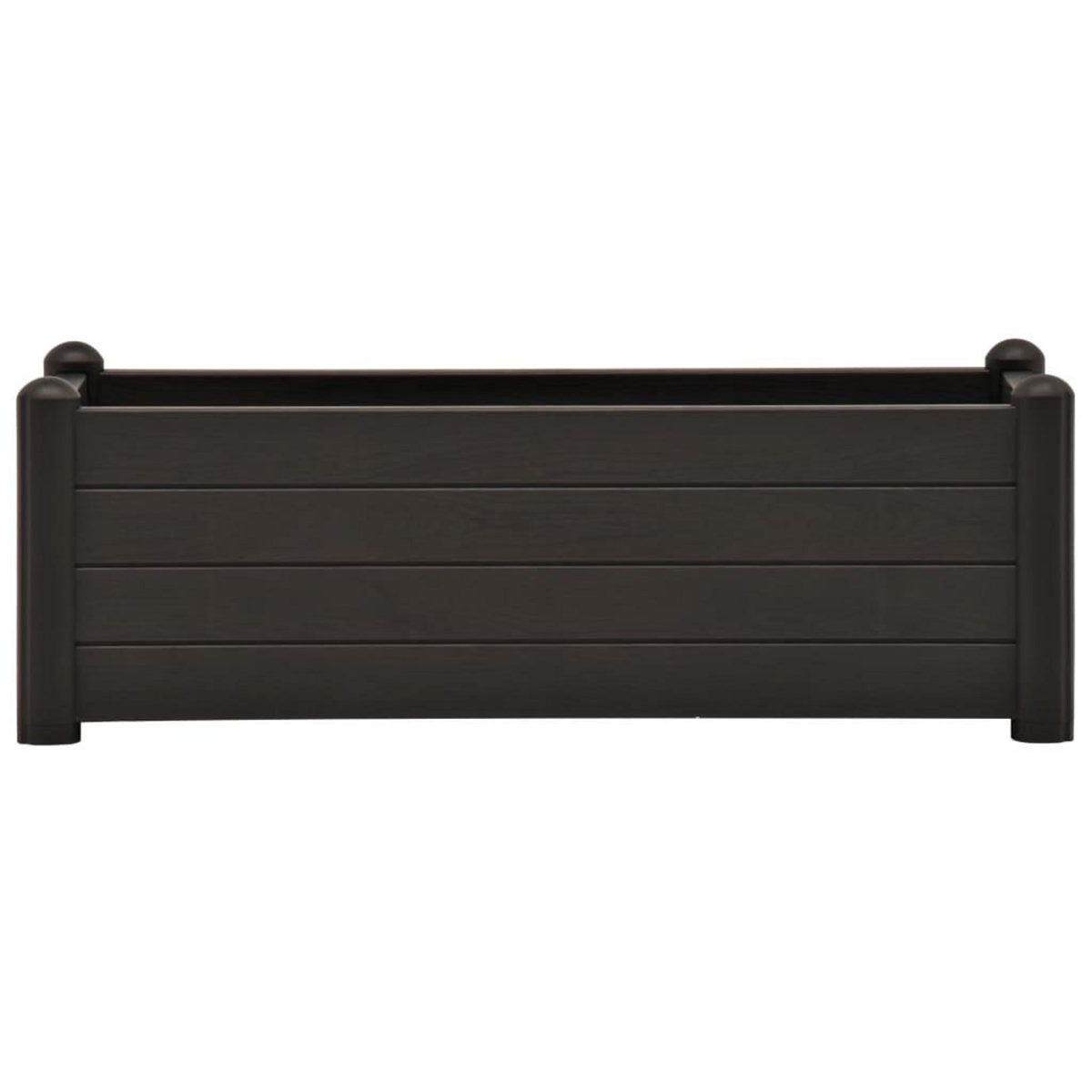 VIDAXL Lit sureleve de jardin PP Anthracite 100x43x35 cm