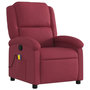 Voir la diapositive 3 : VIDAXL Fauteuil de massage inclinable Rouge bordeaux Tissu