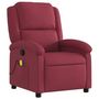 Voir la diapositive 3 : VIDAXL Fauteuil de massage inclinable Rouge bordeaux Tissu