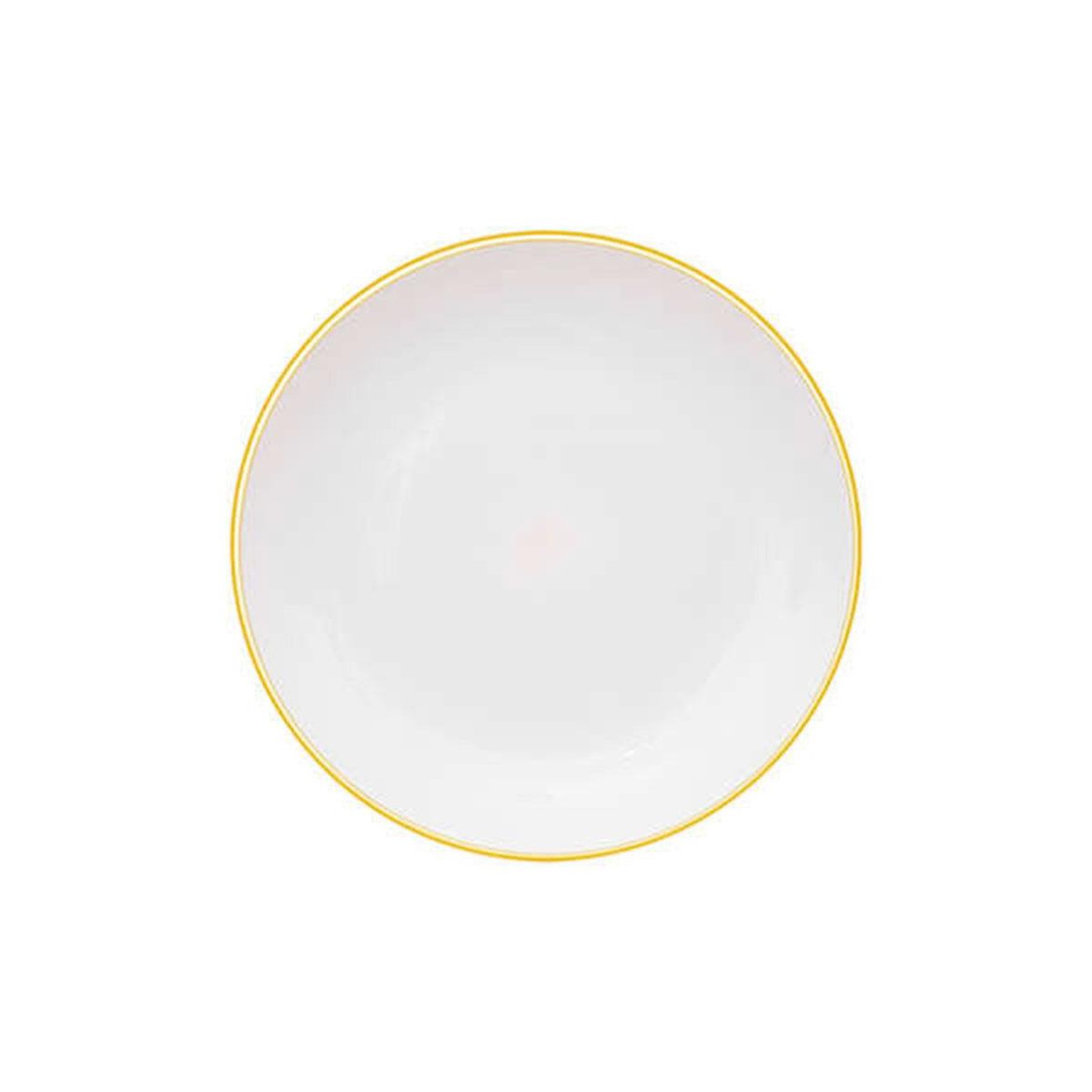 FIVE Lot de 6 assiettes plates réutilisables  square  25cm moutarde