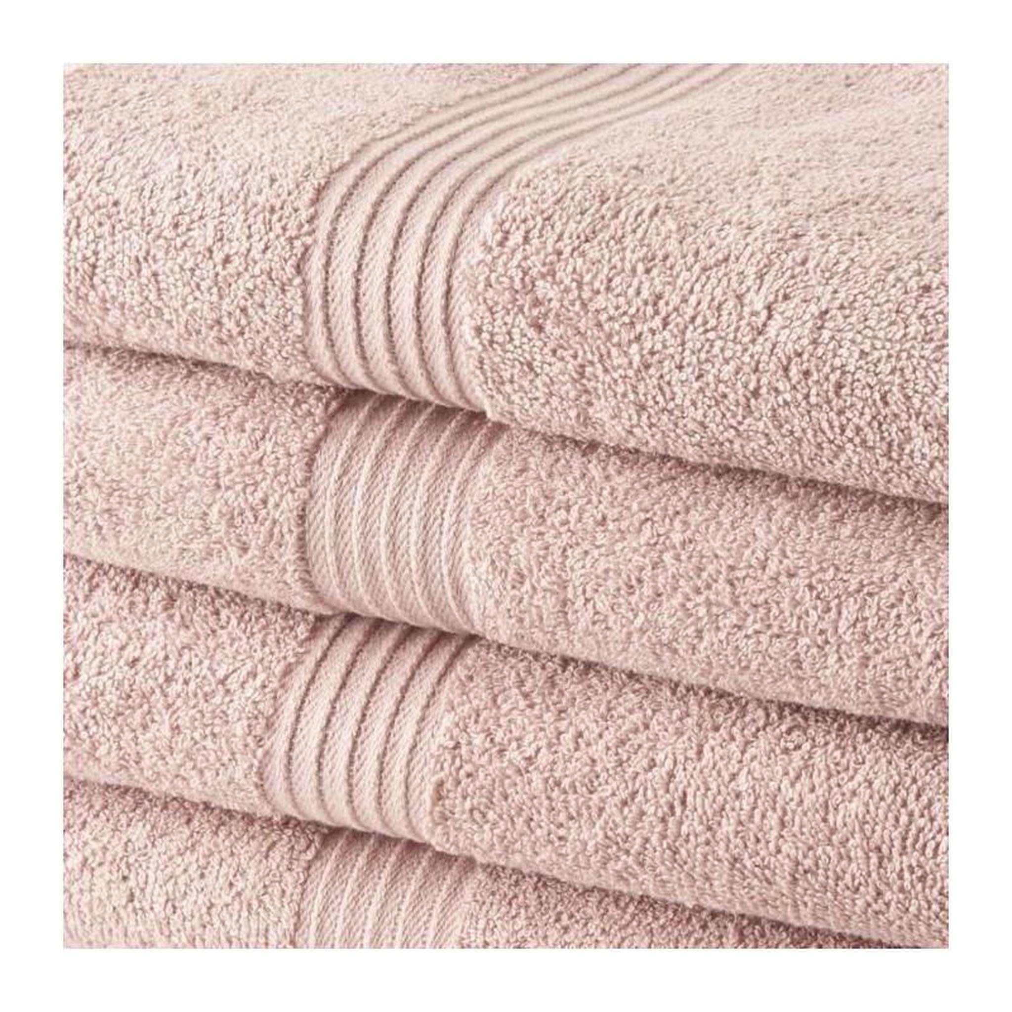 Voir la diapositive 2 : Today TODAY Lot de 4 Serviettes de Bain 100% coton - 50x100 cm - Rose des sables