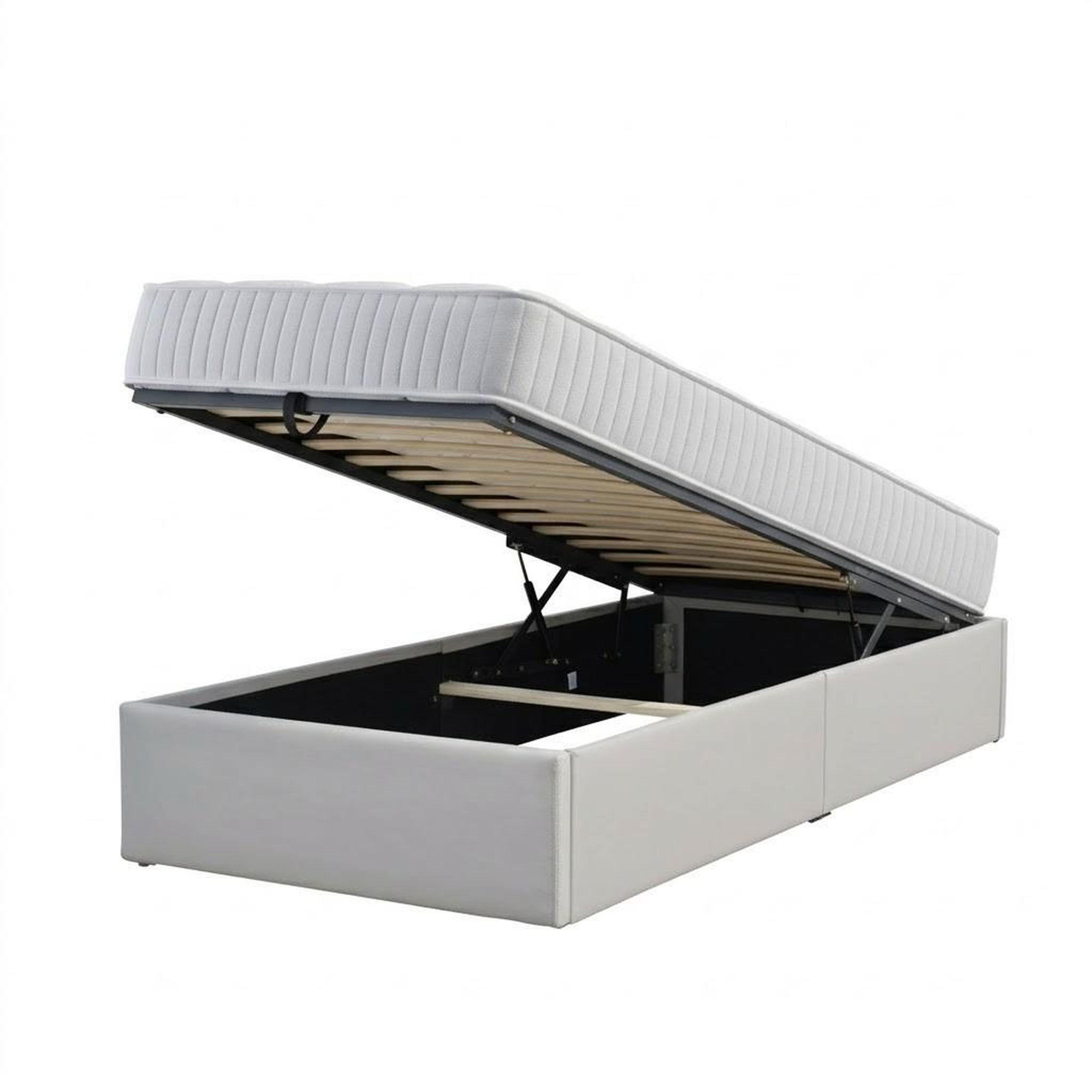 Voir la diapositive 2 : LITERIE JULIEN Ensemble Lit Coffre et Matelas  Latex Soutien Ferme