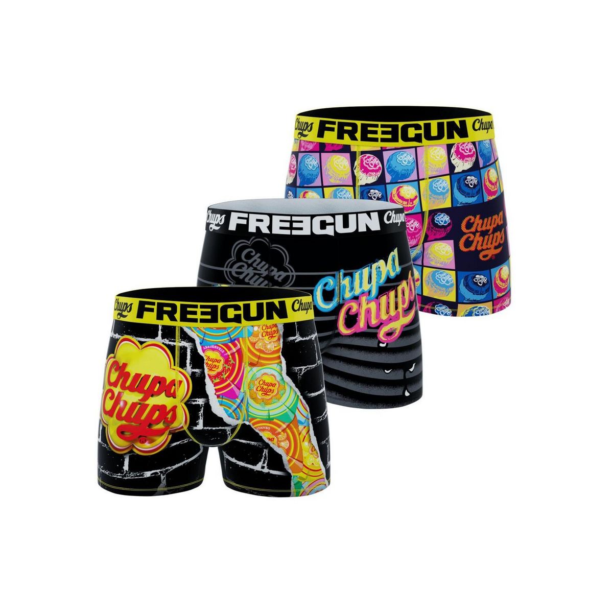 FREEGUN Lot de 3 boxers homme chupachups