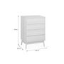 Voir la diapositive 4 : SWEEEK Commode de rangement décor bois. 4 tiroirs