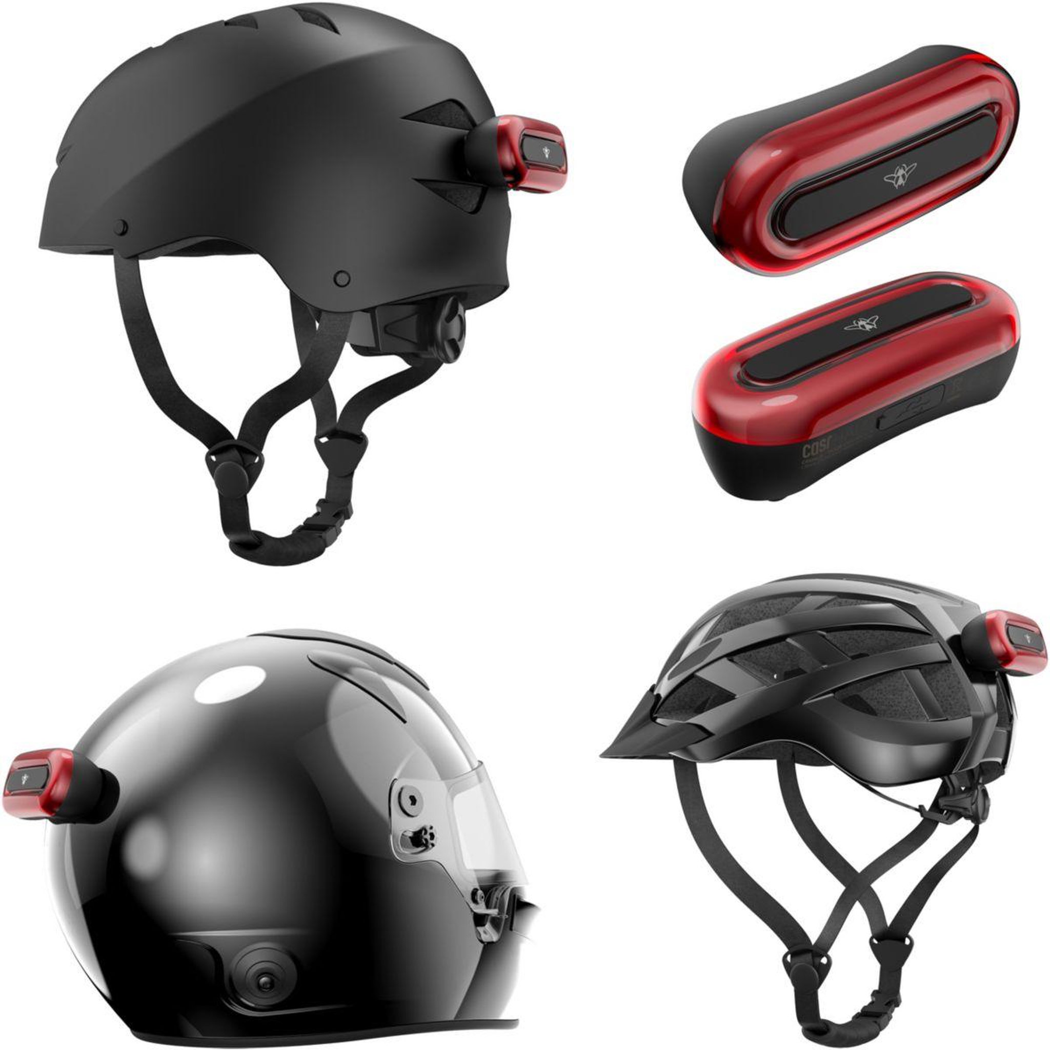 Voir la diapositive 4 : CASR Accessoire sécurité et signalisation Casr Bloc Feu Arrière Universel pour Casque Halo LED