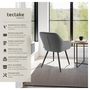 Voir la diapositive 2 : tectake Chaise de salle à manger rembourrée en velours côtelé gris/noir Lot de 2