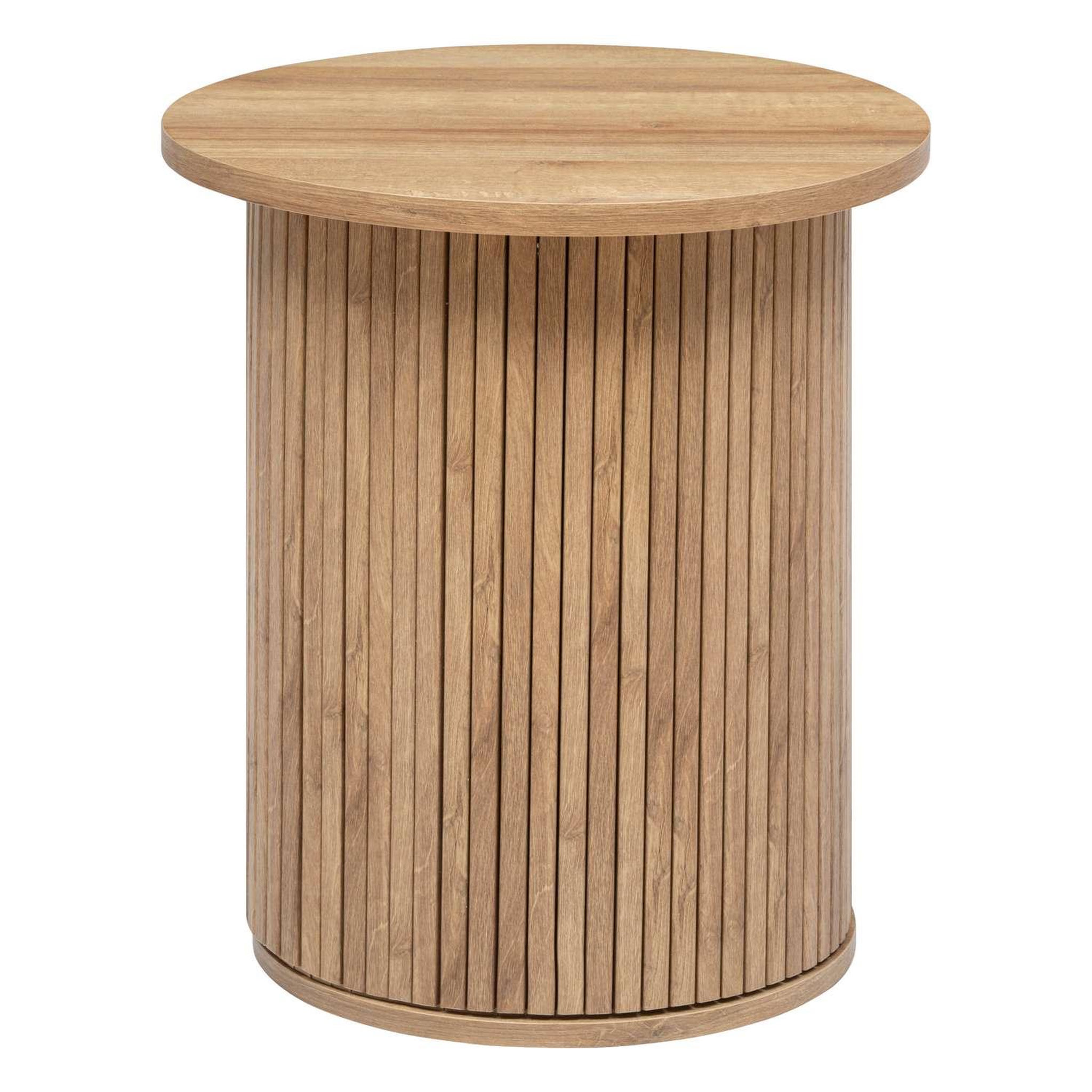 ATMOSPHERA Table à café colva en bois diam 45 cm - marron