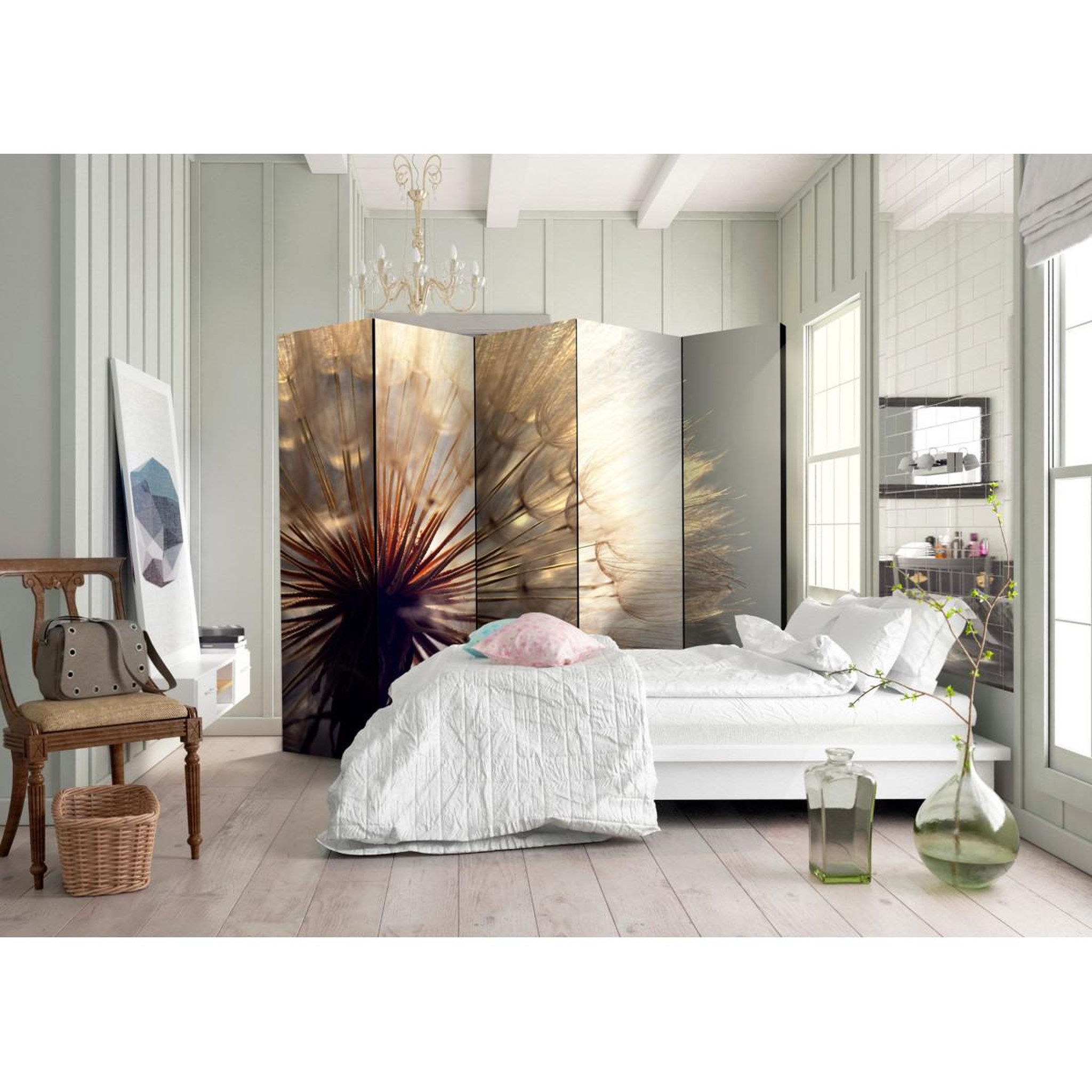 Voir la diapositive 2 : Paris Prix Paravent 5 volets  dandelion kiss  172x225cm