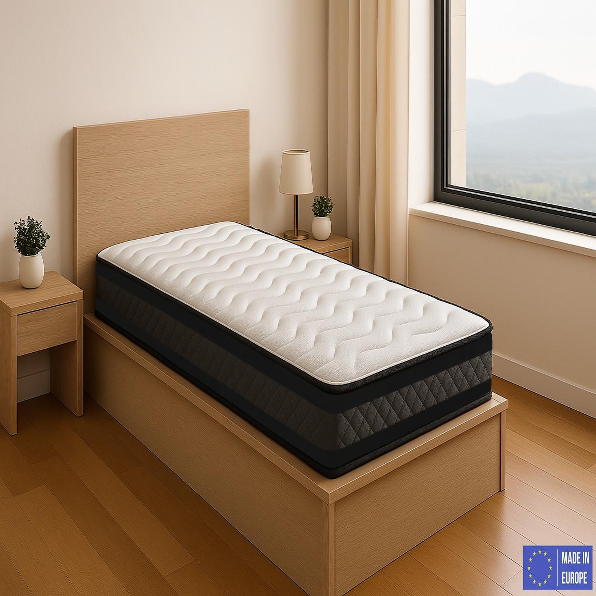 Voir la diapositive 2 : DAGOSTINO HOME Matelas mousse - ferme - réversible - côté été/hiver - h20 cm