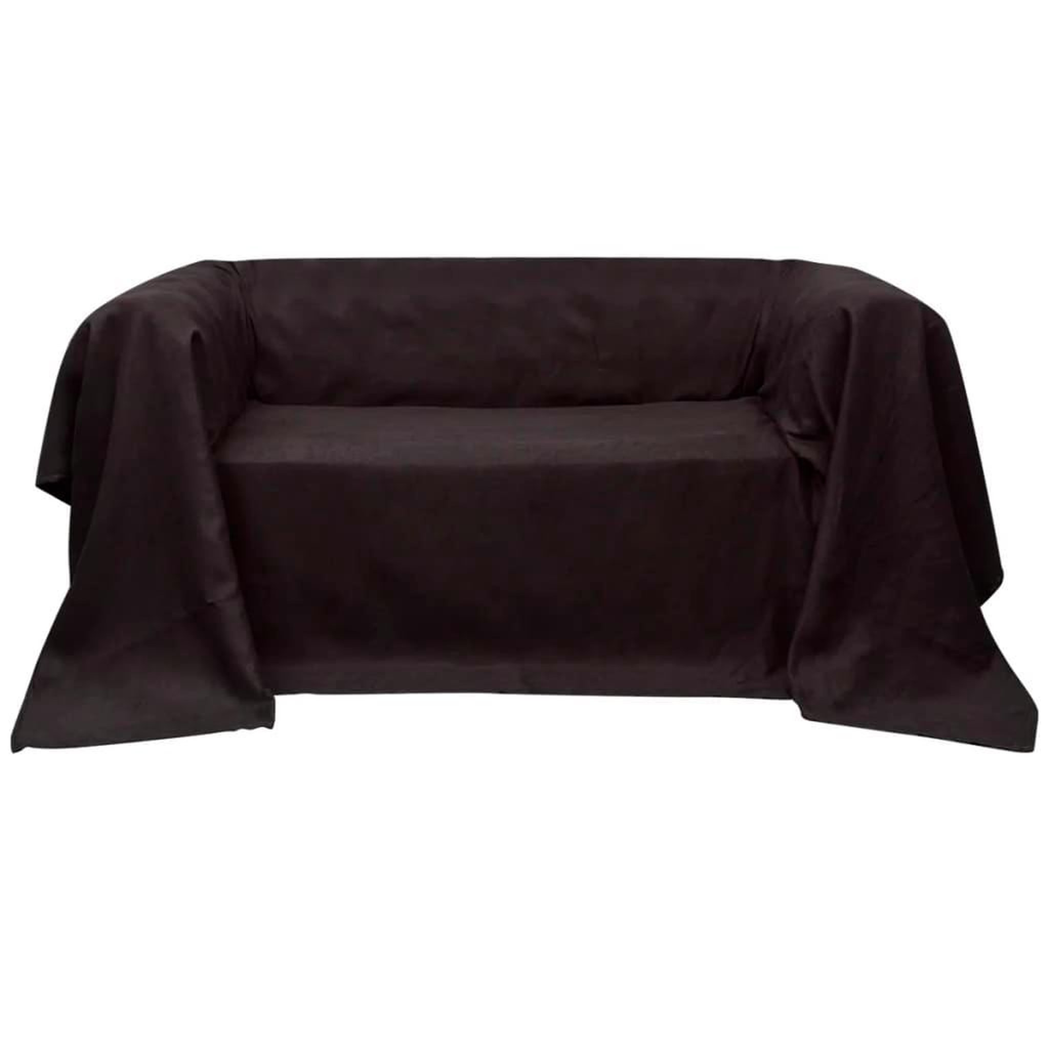 VIDAXL Housse de canape Micro-suede Marron 140x210 cm