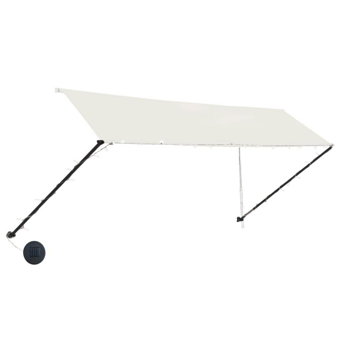 VIDAXL Auvent retractable avec LED 350x150 cm Creme