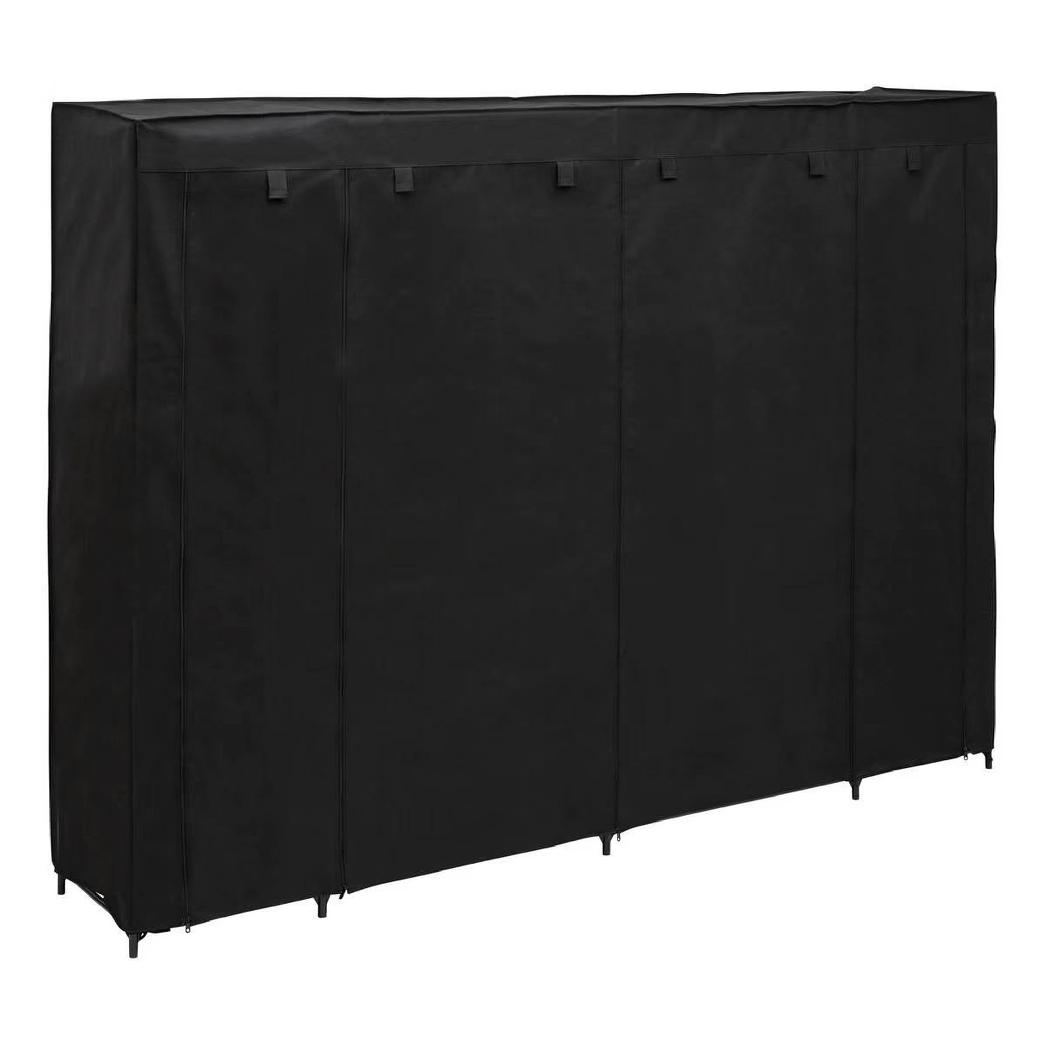 Voir la diapositive 2 : FIVE Penderie double 8 étagères  dressy  230cm noir