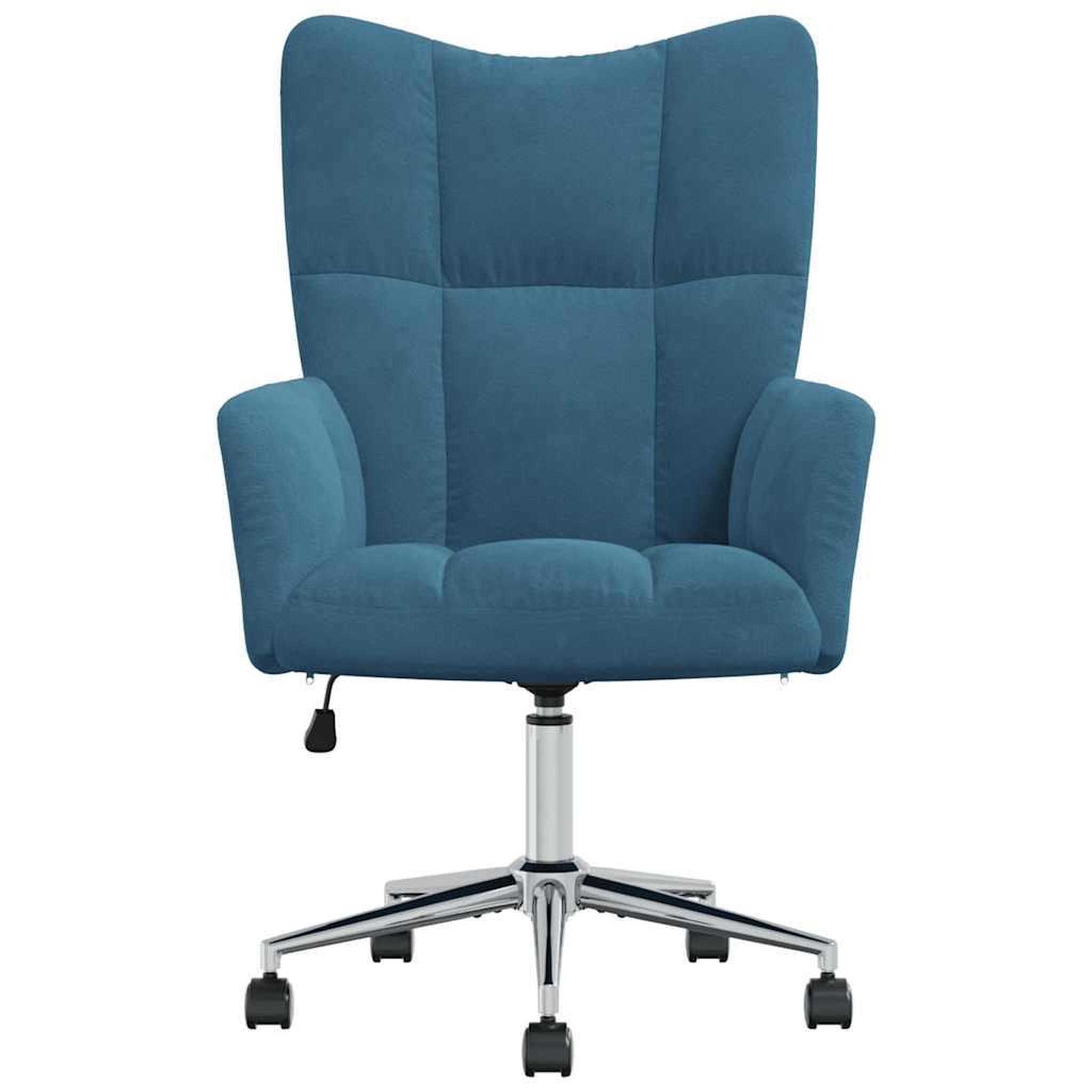 Voir la diapositive 3 : VIDAXL Chaise de relaxation Bleu Velours