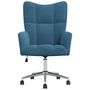 Voir la diapositive 3 : VIDAXL Chaise de relaxation Bleu Velours