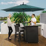 Voir la diapositive 2 : OUTSUNNY Parasol déporté octogonal inclinable manivelle pied acier Ø 3 x 2,5H m vert