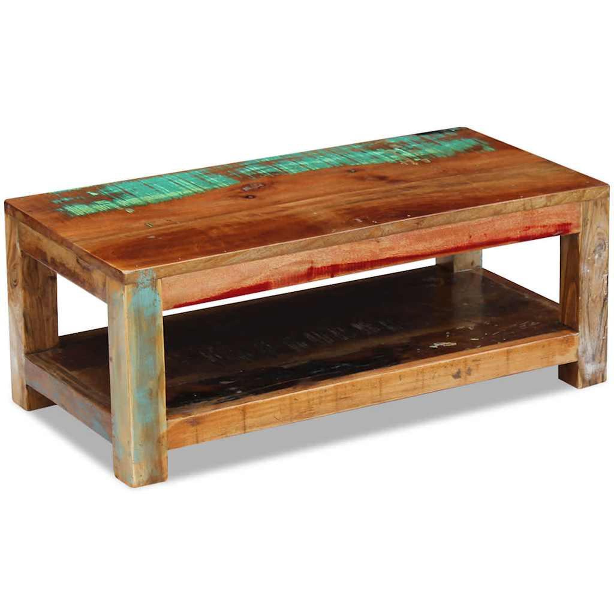 VIDAXL Table basse bois de recuperation massif 90x45x35 cm
