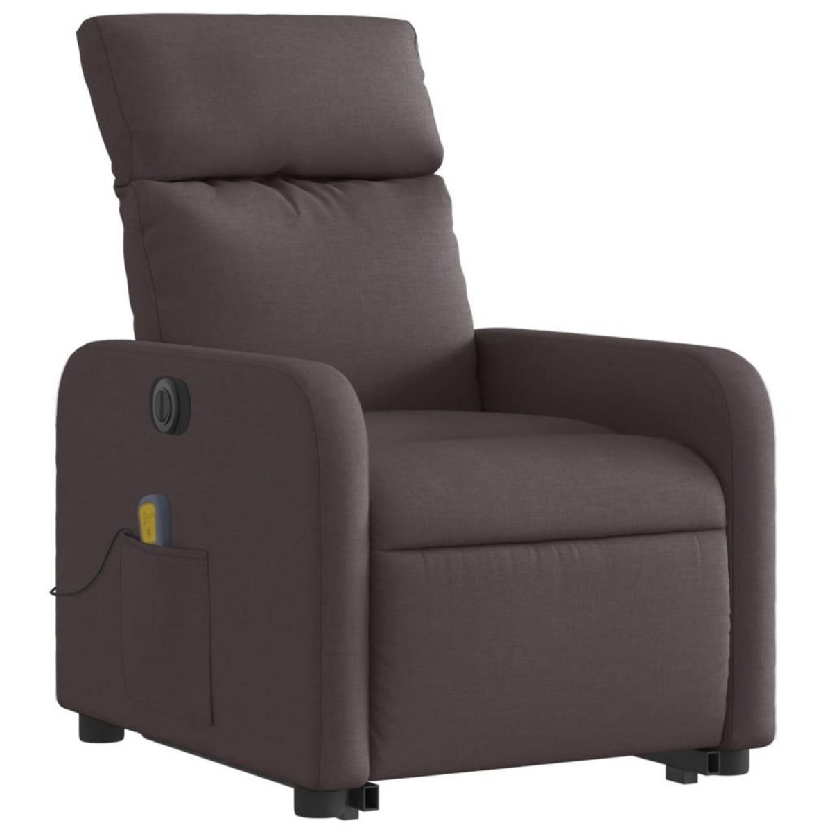 VIDAXL Fauteuil inclinable de massage electrique Marron fonce Tissu