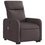 Voir la diapositive 4 : VIDAXL Fauteuil inclinable de massage electrique Marron fonce Tissu