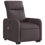 Voir la diapositive 4 : VIDAXL Fauteuil inclinable de massage electrique Marron fonce Tissu