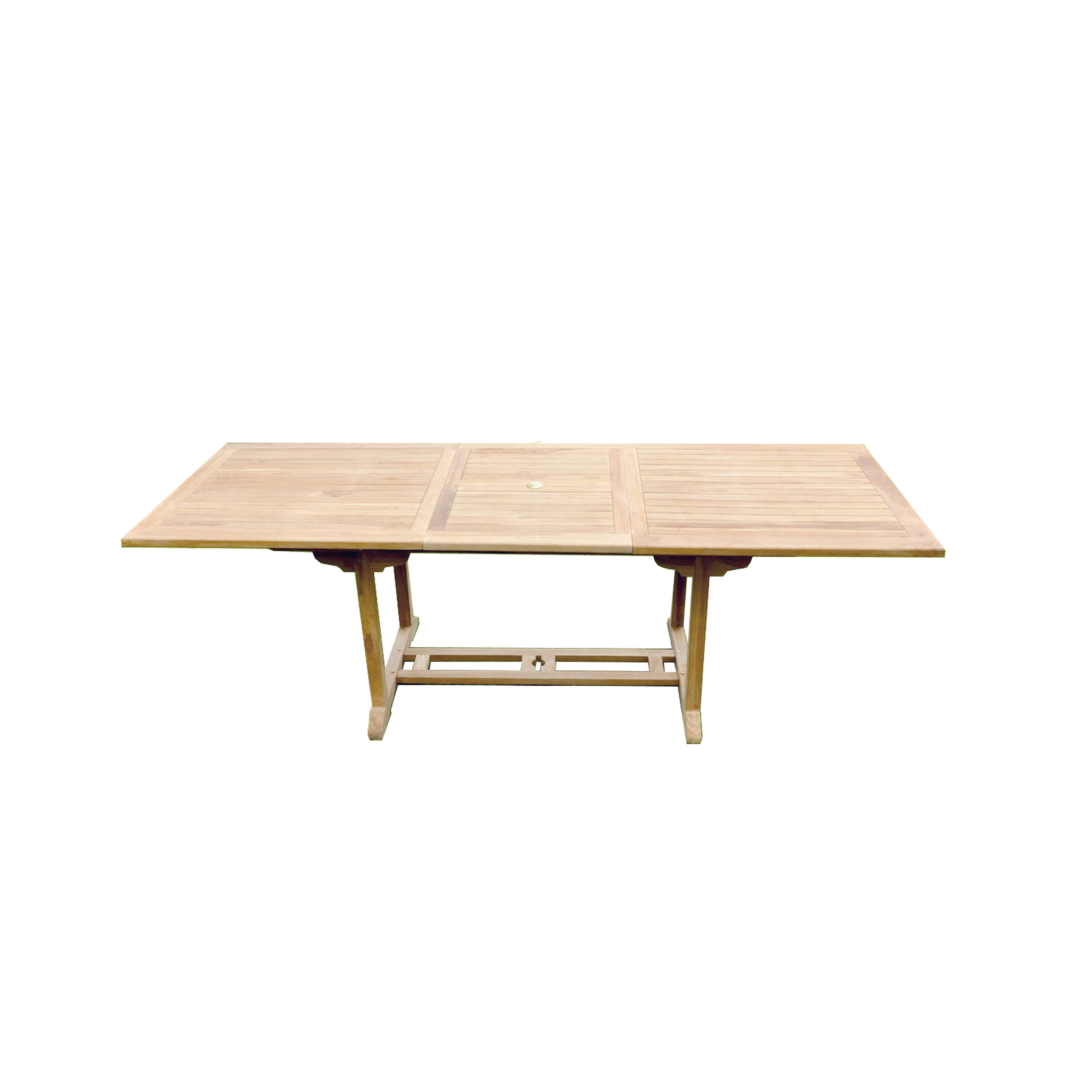 CONCEPT USINE table de jardin rectangle en teck brut 10 places KAJANG