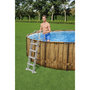 Voir la diapositive 3 : BESTWAY Piscine tubulaire ronde - Décor bois - 549x122cm - POWER STEEL™ SWIM VISTA